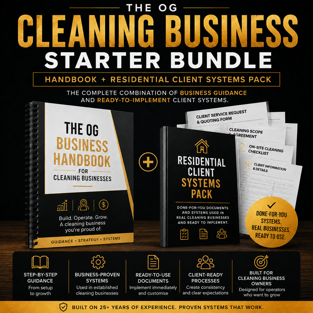 Cleaning Business Starter Bundle - Professional Guidance. Proven Systems. Ready to Implement.