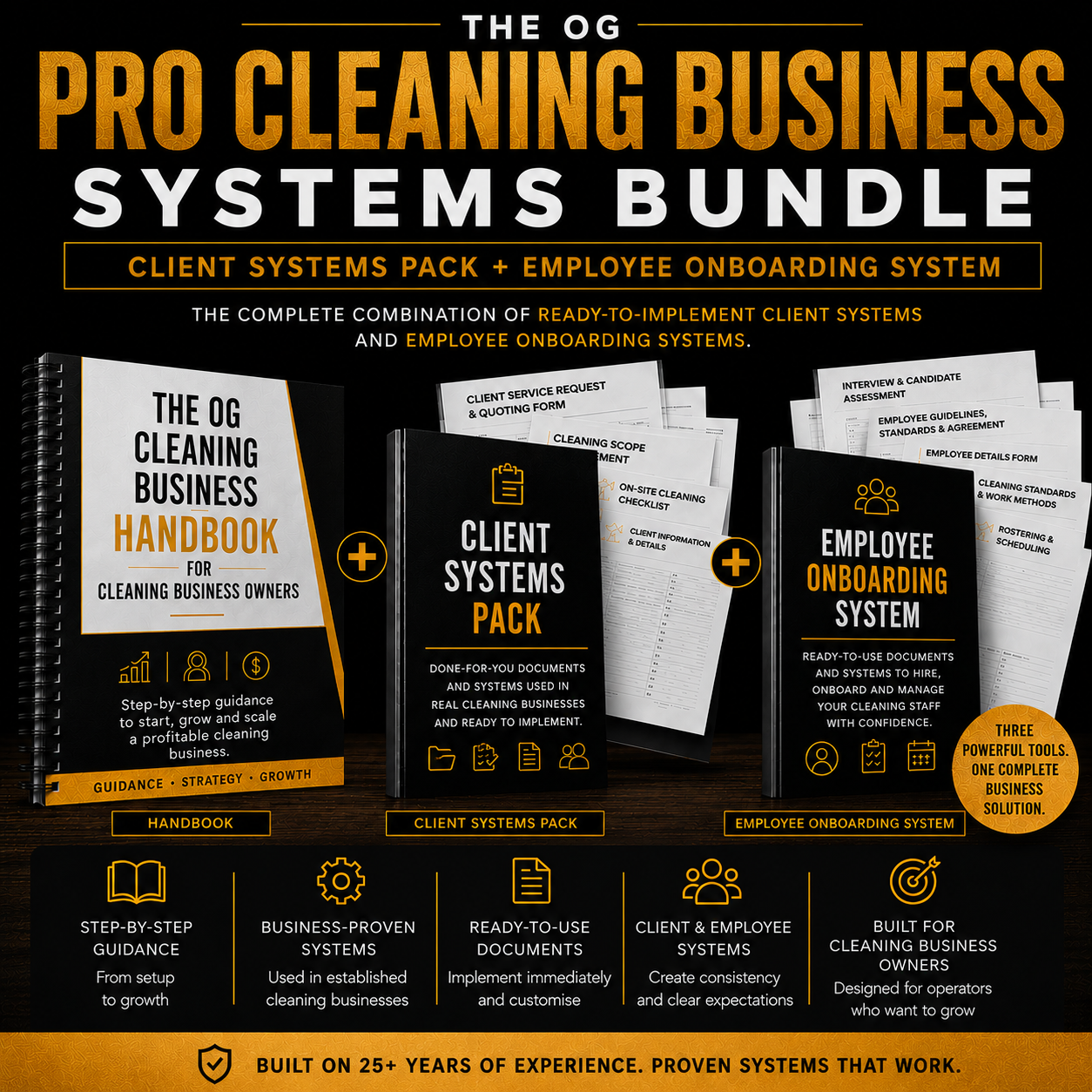 The OG Pro Cleaning Business Bundle - Three Proven Resources. One Professional Cleaning Business System