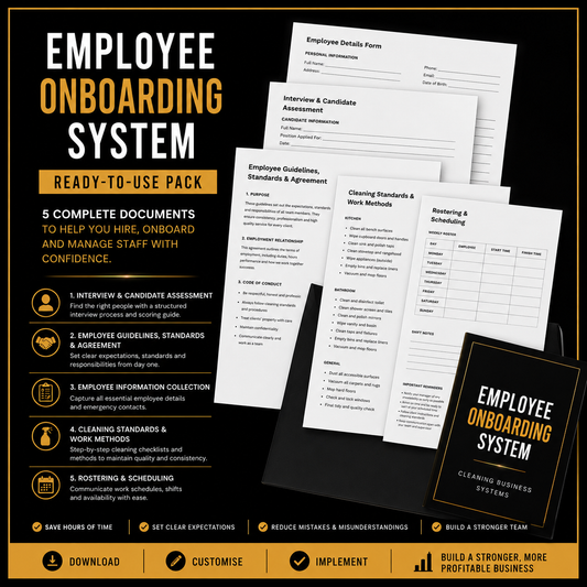 The OG Cleaning Business Employee Onboarding Systems